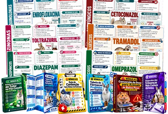 FarmaCard Pequenos Mamíferos PRO — os flashcards e os 6 bônus